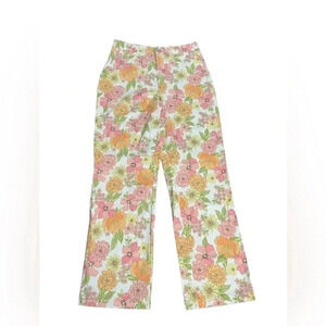 Versona Modern Spring Floral Straight Leg Pastel Pants Women’s size 8 NWOT